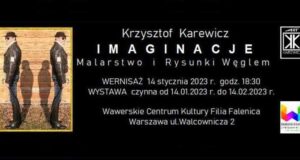 Baner wystawy ''Imaginacje'' Krzysztofa Karewicza
